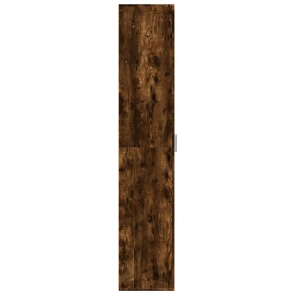 Högskåp rökfärgad ek 60x35x180 cm konstruerat trä
