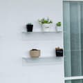 Miniatyrbild 4 av 4: Vägghylla i klarplast 38x11x7,6cm 2-pack