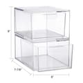 Miniatyrbillede 3 af 3: Opbevaringsboks i klar plast 14x19x11cm 2-pak