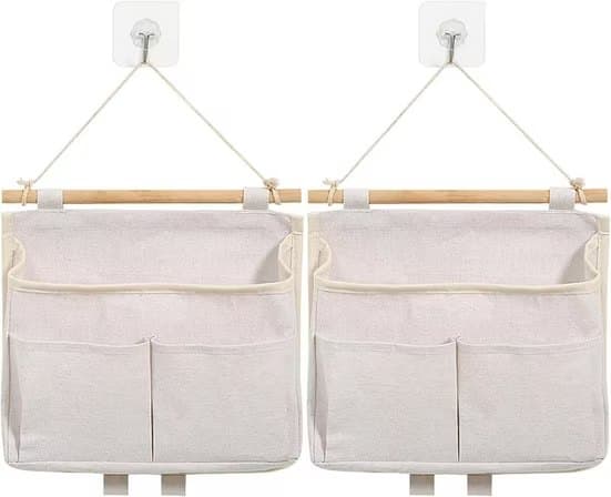 Lollanda 1/2-pack Hängförvaring med Krokar - Vattentät Organizer för Hem och Badrum - Över Dörren Hängregal