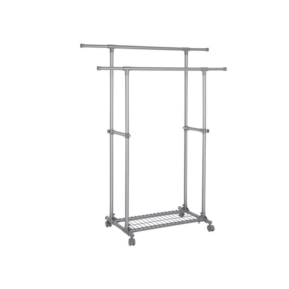 Segenns klädställ på hjul - klädställ - utdragbar klädhängare - lastbar upp till 70 kg, (87-150) x 52 x 166 cm - grå