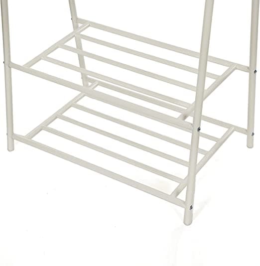 Jakkestativ - med skostativ - Metal - 87,5 x 155 x 41 cm
