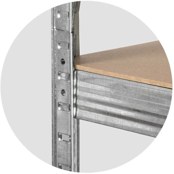 Stilfuld sort MDF opbevaringshylde til hjemmet, 5 hylder, 1000 kg kapacitet