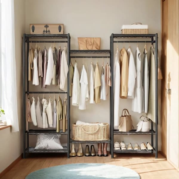 Tøjstativ, åben garderobe, metalfrakke stativ
