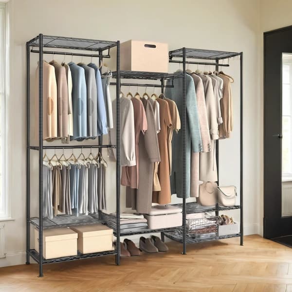 Tøjstativ, åben garderobe, metalfrakke stativ
