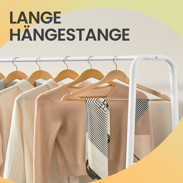 Klädställ - med kappställ - 2 hyllor