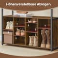 Miniatyrbild 3 av 5: Klädstativ - med sko rack - vintage brun - bläck -zwart