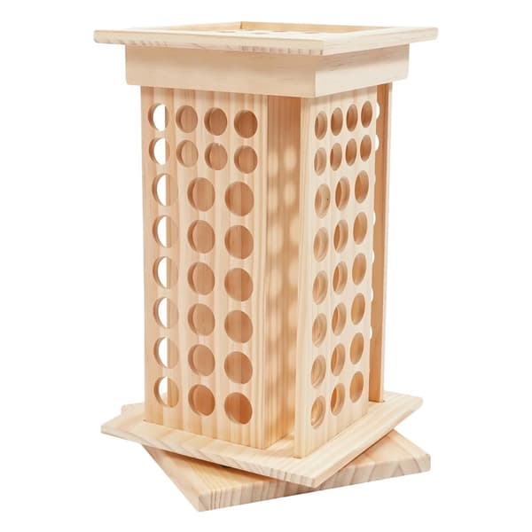 Essentielolie Flaske Display Stativ, 125 Huller, 360° Drejelig Design,Orange