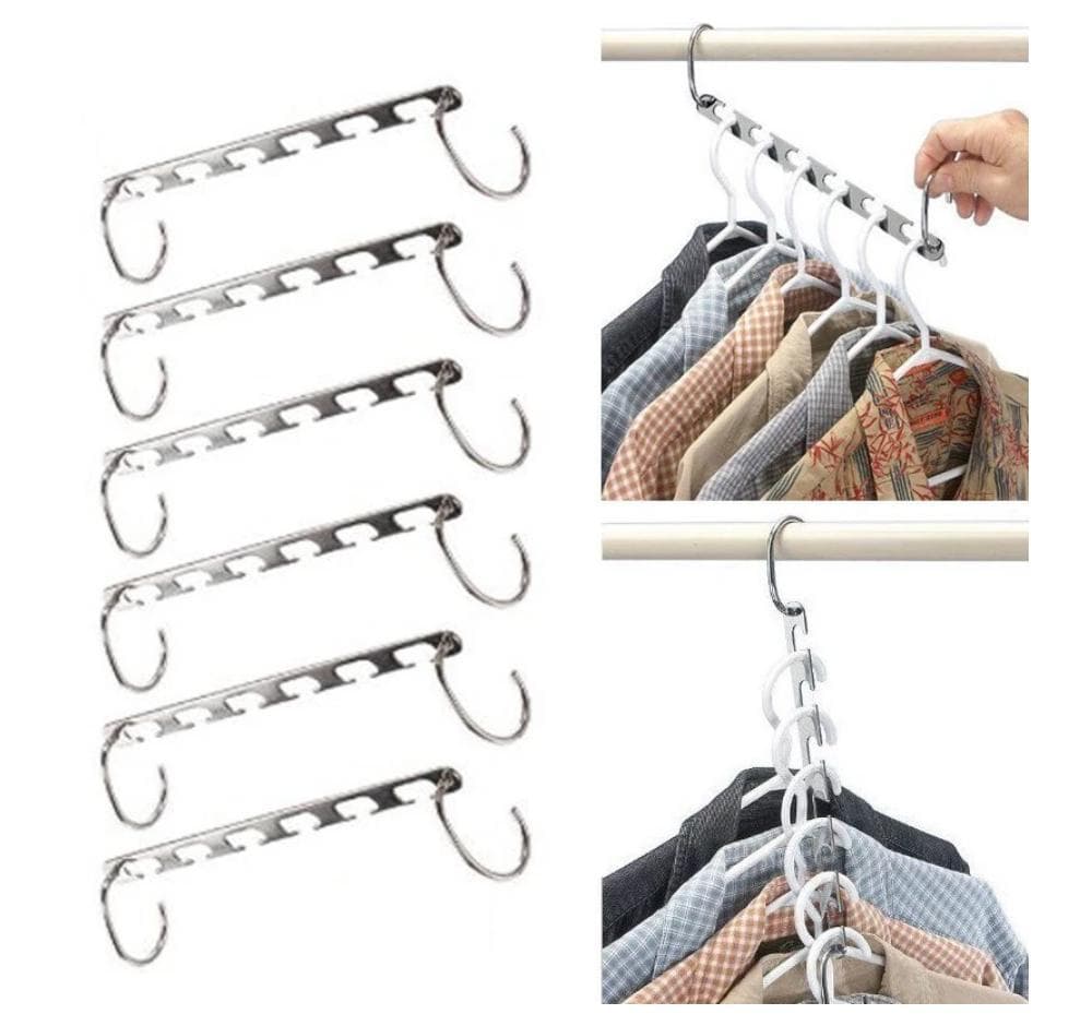6st Magic Hanger Hooks Space Coat Closet Garderob Arrangörer
