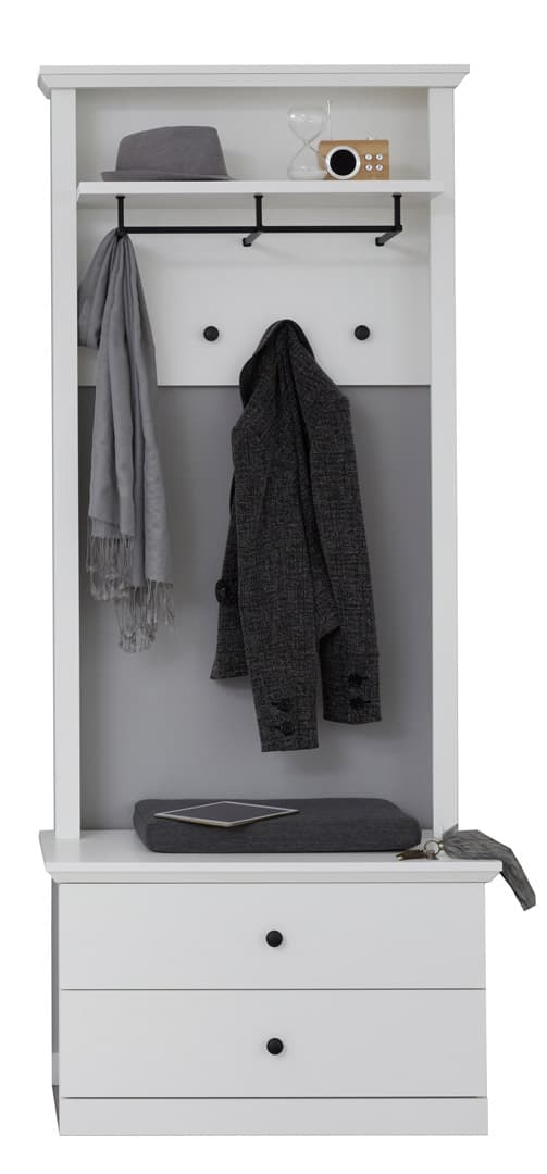 BrandsonBaxter knagerække 81 x 200 cm hvid.