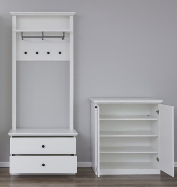 BrandsonBaxter garderobe oppstilling 177 x 200 cm hvit .