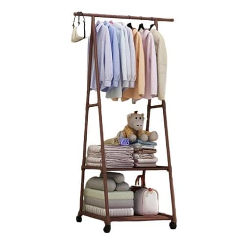 Klädhängare i metall - klädhängare - skohylla - garderob - röd