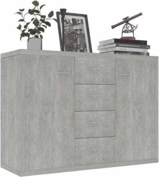Sideboard - Sideboard Cabinet - Arrangör - Sideboard Modern - Sideboard Bedroom - Archive Cabinet Office - 88x30x65 cm - ljusgrå