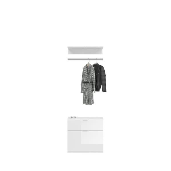 ProjektX garderobe oppstilling 9 dører, 1 skuff hvit.