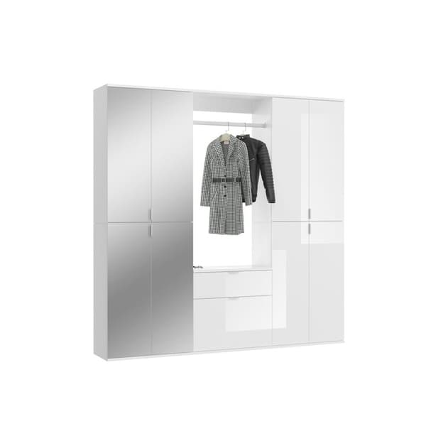 ProjektX garderobe oppstilling 9 dører, 1 skuff hvit.