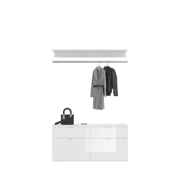 ProjektX garderobe oppstilling 8 dører, 2 skuffer hvit.