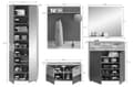 Miniatyrbilde 4 av 10: Mason garderobe oppstilling 6 dører, 1 skuff eik dekor.