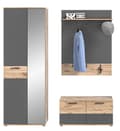 Miniatyrbilde 2 av 10: Mason garderobe oppstilling 4 dører eik dekor.