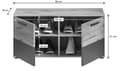Miniatyrbilde 5 av 10: Mason garderobe oppstilling 4 dører, 1 skuff eik dekor.