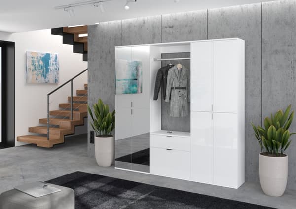 ProjektX garderobe oppstilling 1 dør, 1 skuffe hvit.