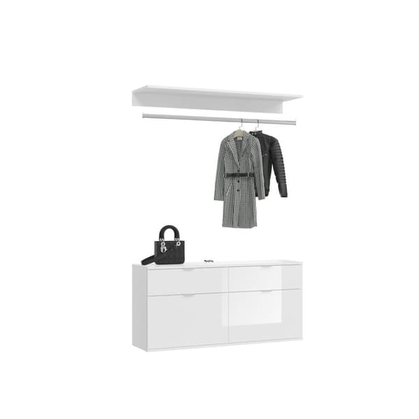 ProjektX garderobe oppstilling 2 dører, 2 skuffer hvit.