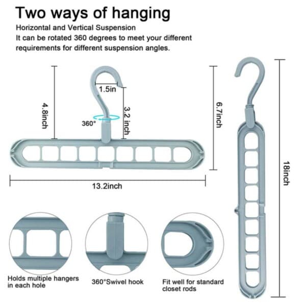 Multi Hangers for garderobe - klær kleshengere for ekstra plass