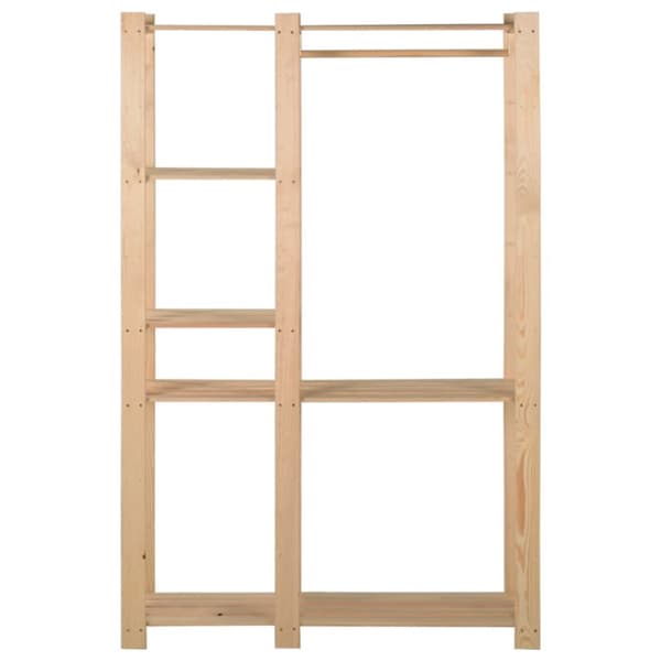 tøjstativ 100x38x170 cm massivt fyrretræ