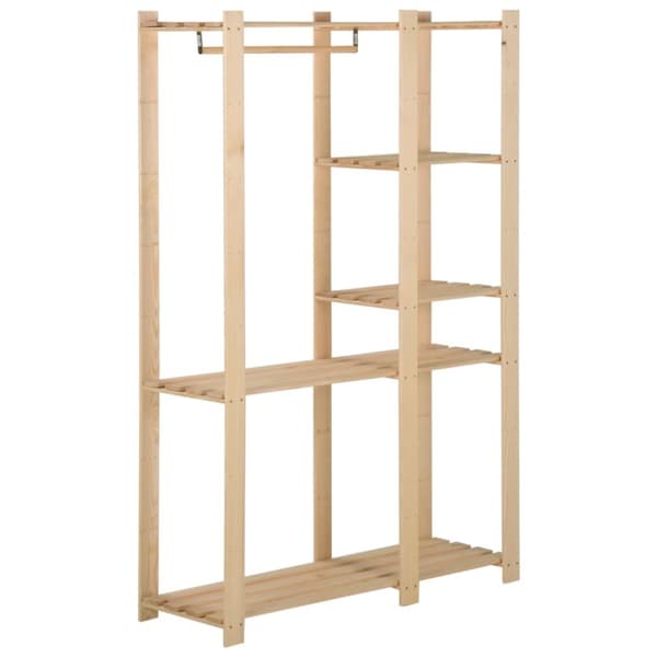 tøjstativ 100x38x170 cm massivt fyrretræ