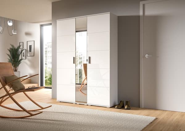 Prego garderobe oppstilling 3 deler høyglans hvitt, hvit.