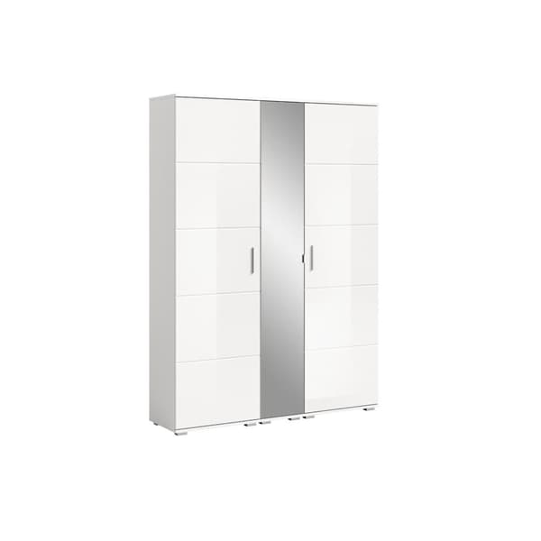 Prego garderobe oppstilling 3 deler høyglans hvitt, hvit.