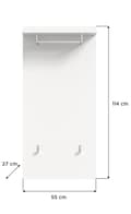 Miniatyrbilde 5 av 6: Prego garderobe oppstilling 4 deler høyglans hvitt, hvit.