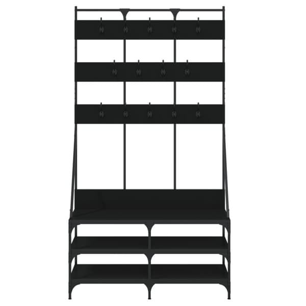 vidaXL tøjstativ med skoopbevaring 100x40x184 cm sort -  Tøjstativer