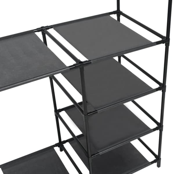 The Living Store tøjstativ 87x44x158 cm stål og ikke-vævet stof sort - Tøjstativer