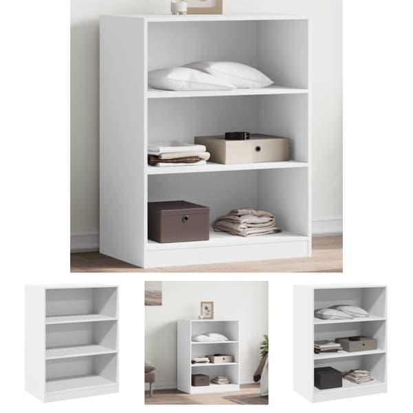 The Living Store tøjreol 77x48x102 cm konstrueret træ hvid -  Tøjstativer