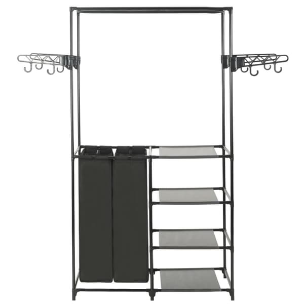 Tøjstativer - Living tøjstativ 87x44x158 cm stål og ikke-vævet stof sort