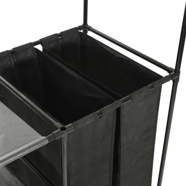 Tøjstativer - Living tøjstativ 87x44x158 cm stål og ikke-vævet stof sort