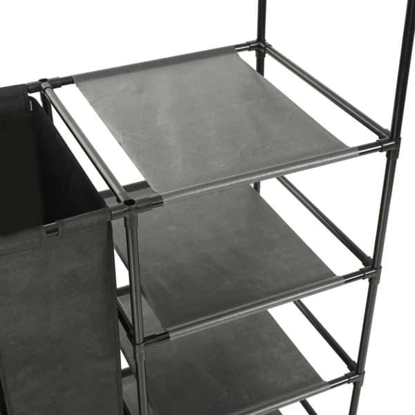 Tøjstativer - Living tøjstativ 87x44x158 cm stål og ikke-vævet stof sort