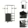Miniatyrbillede 1 af 8: Tøjstativer - Living tøjstativ 87x44x158 cm stål og ikke-vævet stof sort