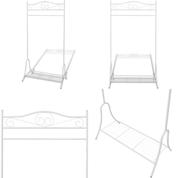 Vaatenaulakko Valkoinen Teräs - Vaaterekki - Vaaterekit - Home & Living