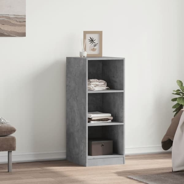 Garderob betonggrå 48x41x102 cm konstruerat trä