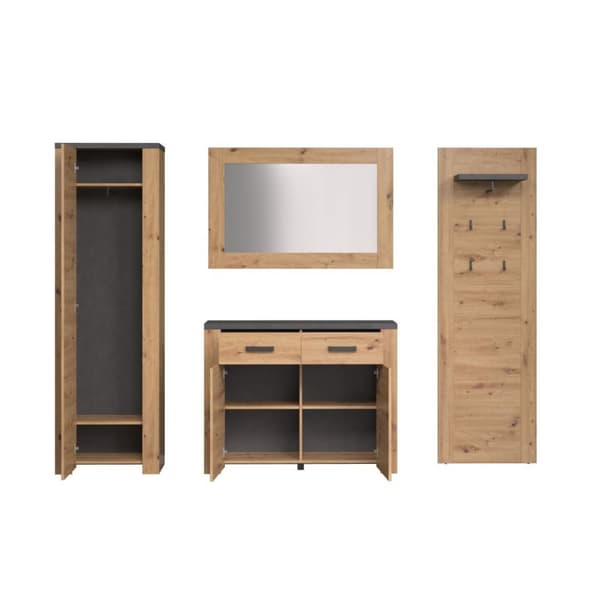 Follow garderobe oppstilling eik dekor.