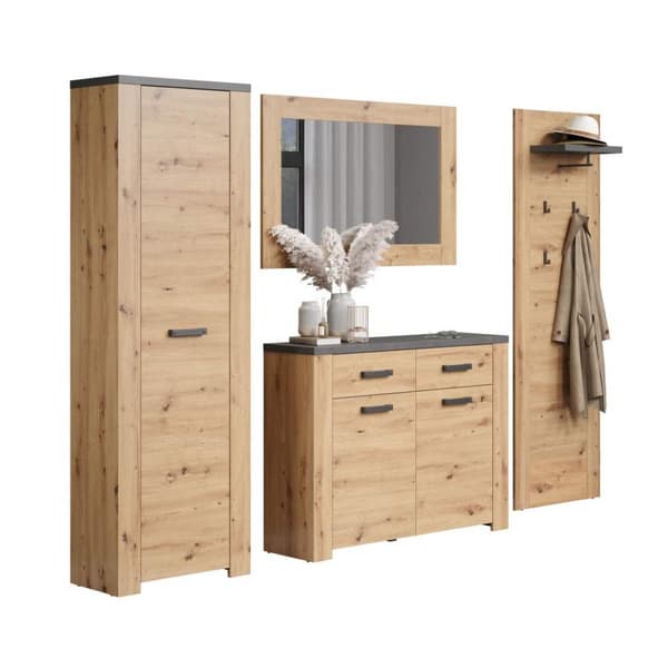 Follow garderobe oppstilling eik dekor.