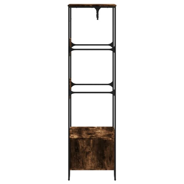 Garderob rökfärgad ek 90x50x180 cm konstruerat trä