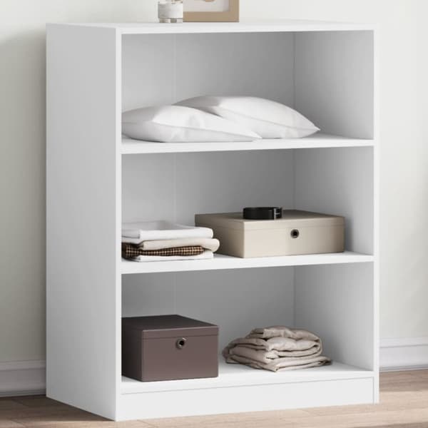 Garderob vit 77x48x102 cm konstruerat trä