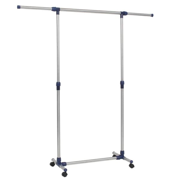 Justerbar klädhängare rostfritt stål 165x44x150 cm silver