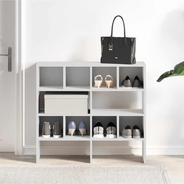 skostativer stabelbare 2 stk. 89,5x30x40 cm hvid