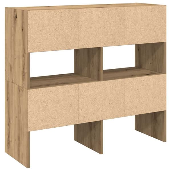 skostativer stabelbare 2 stk. 89,5x30x40 cm egetræsfarve