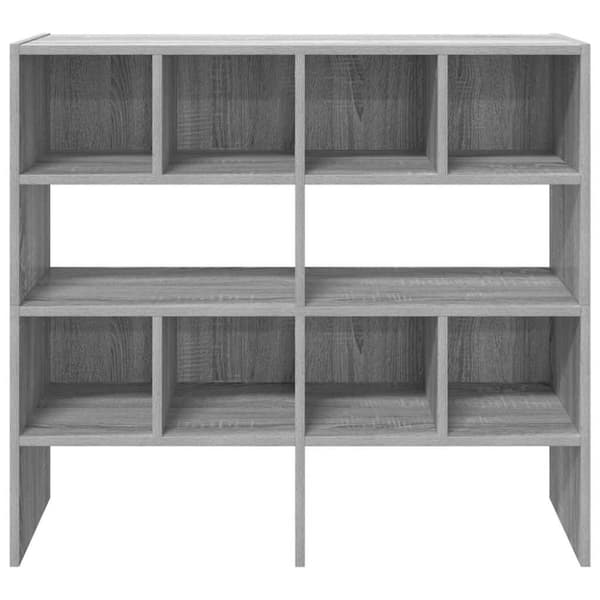 skostativer stabelbare 2 stk. 89,5x30x40 cm grå sonoma-eg