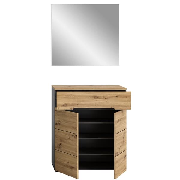 Canu garderobe oppstilling eik dekor.