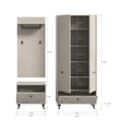 Miniatyrbilde 4 av 6: Notes garderobe oppstilling matt beige.
